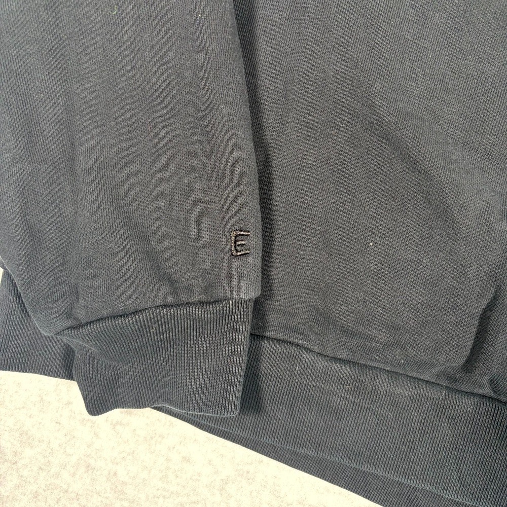 Everlane Cropped Sweatshirt Women Medium Black Cotton Athletic 1/4 Zip Mock Neck - Picture 7 of 10
